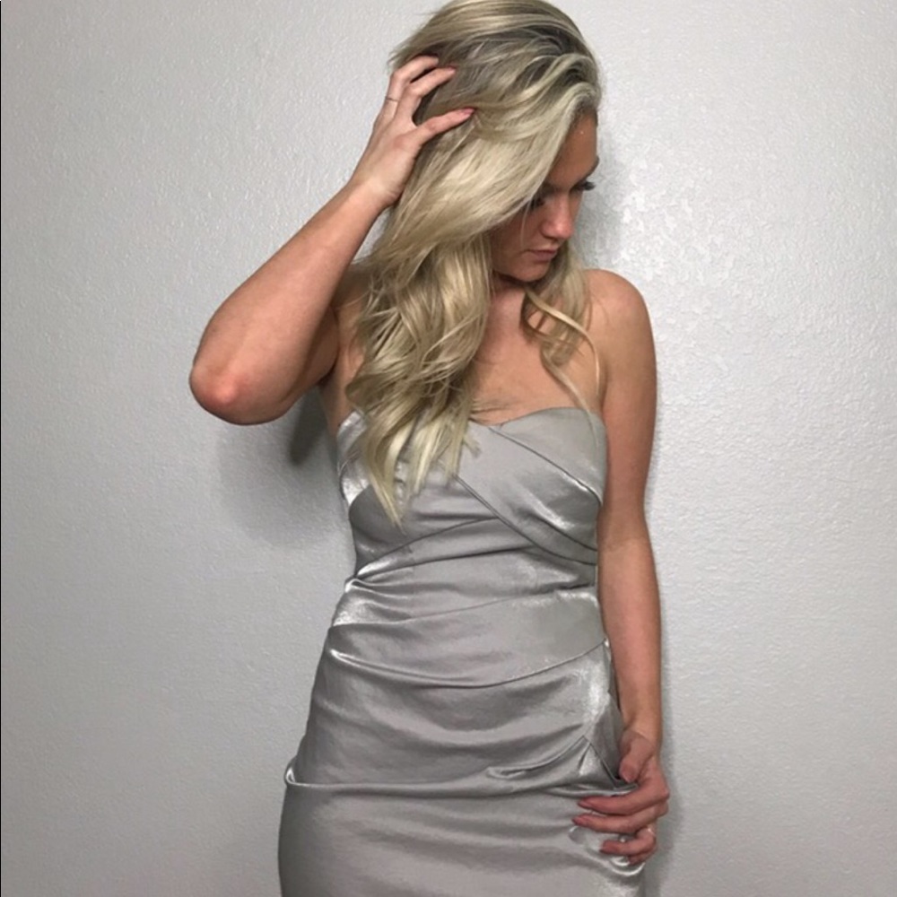 Silver bodycon mini